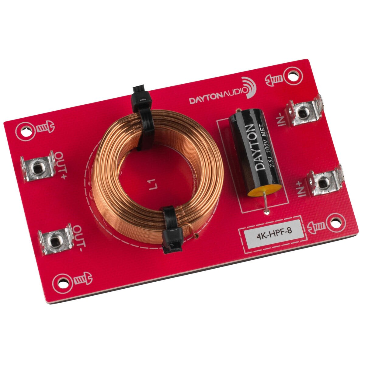 Dayton Audio 4kHPF8 High Pass Speaker Crossover 4,000 Hz 12 dB/Octave